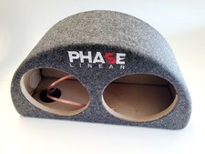 Phase Linear halbrundes Doppel 8 Zoll Subwoofer Gehäuse 1 Stück 