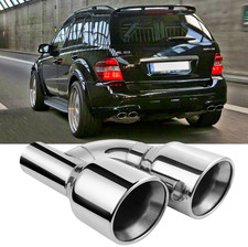 2.5" Auspuffblende Endrohre Duplex für W164 W166 W204 A209 C209 W211 W212 W221