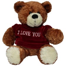 Uni-Toys Schlenker Teddybär mit Shirt "I LOVE YOU" Kuscheltier 25cm Gebraucht