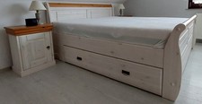Schlafzimmer Kiefer massiv weiß gewachst
