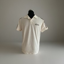 Poloshirt FSBN Herren Shirt Gr.S Frottee Poloshirt  Weiß/Schwarz Elegant Neu