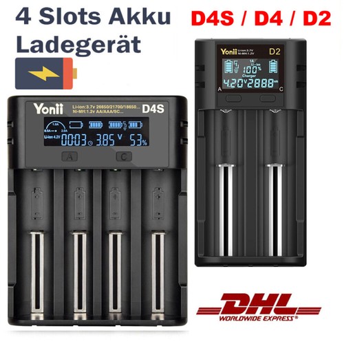 4slots lcd akku ladegerät - 2-4slots,