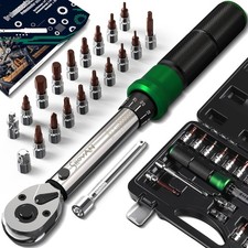 21TLG Drehmomentschlüssel Fahrrad, 1/4 Zoll 2-24 Nm Steckschlüsselsatz, 72 Z