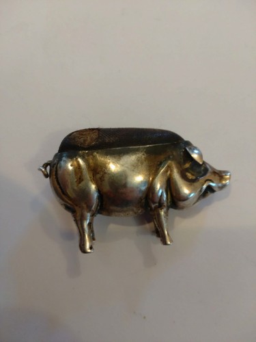 Nadelkissen schwein silber - nadelkissen,