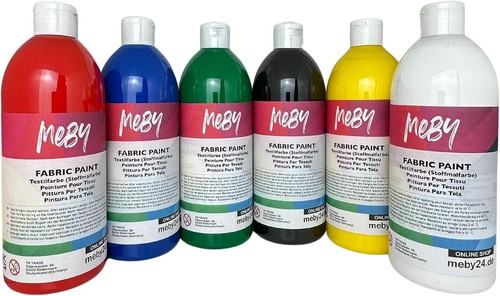 Stoffmalfarben set 6x500ml - set, –
