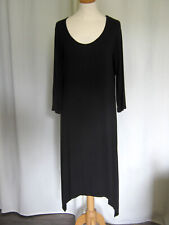 langes Zipfelkleid, Lagenlook, schwarz, Longtunika, Gr.40