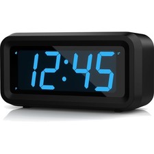 Digitaler Wecker, LED Uhr, Tischuhr, batteriebetrieben, Anzeige, Nachtmodus, ...