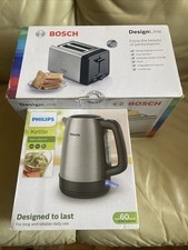 Bosch Toaster TAT4P420DE+Philips Wasserkocher HD9350 - Doppelpack Edelstahl/OVP.