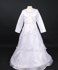 NEU Kommunionkleid Kommunionskleid Bolero Reifrock 128 134 140 146 152 XXL
