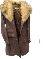 W!    Zarenstyle Ledermantel von Snapshot Gr. 38 , braun