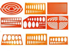 ZEICHEN SCHABLONE STANDARDGRAPH 11 | 1479 | ELLIPSEN | AUSWAHL !!