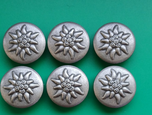 Edelweiß knöpfe massiv - 6,