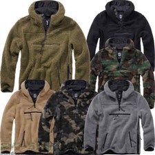 BRANDIT TEDDYFLEECE WORKER PULLOVER MIT KAPUZE WINTER PULLI JAGD FLEECE HOODIE