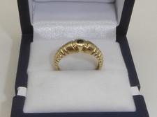 585 Gold Ring 14K Gelbgold Saphir Verlobungsring  RG 52 - 16,5 mm 7046
