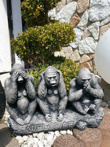 Garten figur affen welkome - garten,