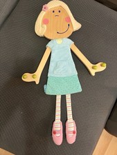 Haba Garderobe Mia aus Holz und Stoff Blau Mädchen blond