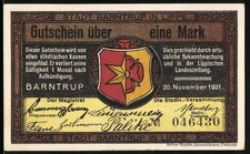 Notgeld Barntrup, 1921, 1