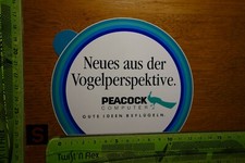 Alter Aufkleber Computer Büro PEACOCK Neues aus der Vogelperspektive