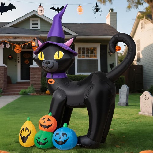 Aufblasbare katze halloween - aufblasbare,