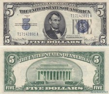 Silver Certificate: 5 Dollars