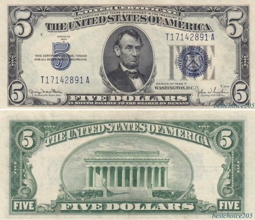 Silver certificate dollars - certificate:,