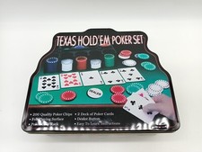 Texas Hold´em - Poker Set - Chips, Karten, Matte - 100% Vollständig - Top