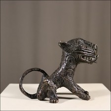 68981) Kleiner Bronze Leopard