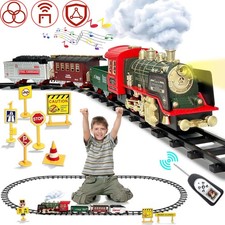 Elektrischer Zug Spielzeug Kinder Weihnachtszug Fernbedienung Dampfzug mit Rauch