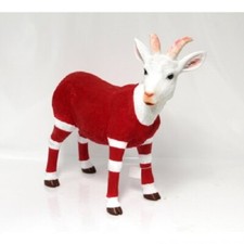 Gartenfigur Ziege 46cm rot /