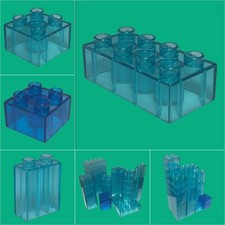Lego Duplo durchsichtig transparent Glas Baustein 2x2  2x4 zum Auswählen #D/14