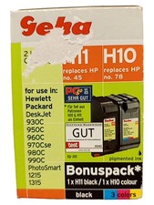 Geha H11 H10 Tintenpatrone Schwarz für HP DeskJet 930C 950C 970C 990C 1220
