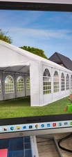 Pavillon Gartenzelt Partyzelt Faltpavillon Zelt Gartenpavillon Weiss Grau 4x8 M