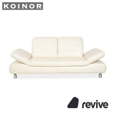 Koinor Rivoli Leder Zweisitzer Creme manuelle Funktion Sofa Couch