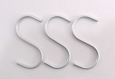 3er Set S Haken Farbe: silber Alu Aluhaken Küchenhaken Kleiderhaken