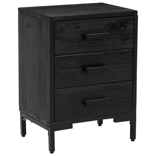 Nachttisch schwarz 36x30x54 - 36x30x54, cm