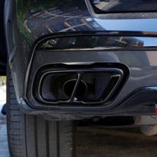 Schwarz Auspuffblenden Edelstahl Abdeckung Auspuff Passend für BMW X5 G05 X7 G07