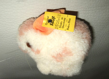 Steiff Rarität - Nr. 2506,42 Woll Hase rosa weiß - unbespielt mit Knopf / Fahne