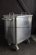 Kühlbecken mit Deckel und Abfluss, Kühlwanne, Transportwagen, Fleischwanne