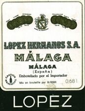 Weinetikett Malaga Lopez