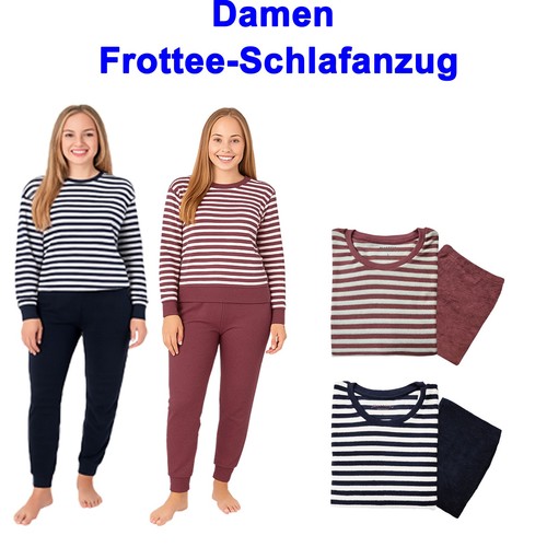 Frottee damen schlafanzug - damen,
