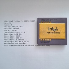 Intel pentium pro 200mhz sl22t - intel,