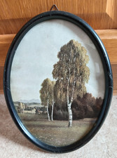 antikes Bild Wandbild Oval