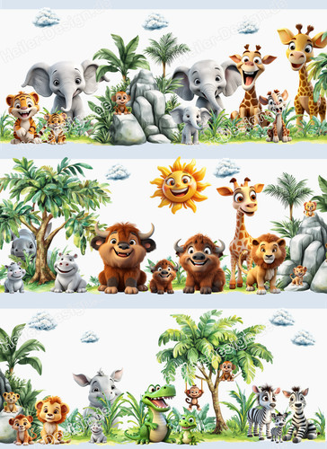 Wandborduere safari tiere - wandborduere,