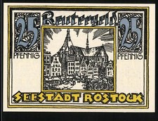 Notgeld Rostock, 25 Pfennig