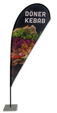Döner Kebab BEACHFLAG Tropfen 240 *inkl. bedruckter Fahne u. Maststange*