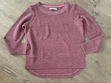 Neuw Damen Pullover Lochmuster ONLY Gr L Glitzerfaden