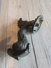 türklopfer antik messing fisch motiv. massiv messing 