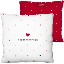 Sheepworld Ag / Plüschkissen mit Motiv "Herzensmensch" /  4036018737986