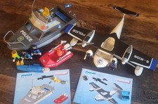 Playmobil 4445 Wasserflugzeug  und Playmobil 4429 Polizeiboot