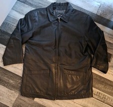 Gioni Seroti Lederjacke Blazer Mantel Herren Gr. L Schwarz